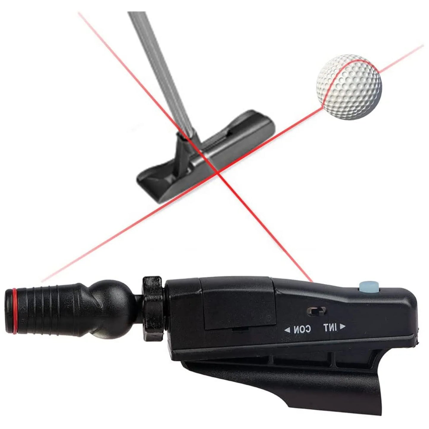 Golf Putter Laser Training Aid - Down The Line Putting Improvement Aid, Easily Attachable, Easy To Use